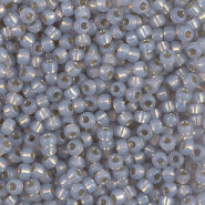 Miyuki rocailles Perlen 8/0 - Silverlined alabaster dyed smoky opal 8-576